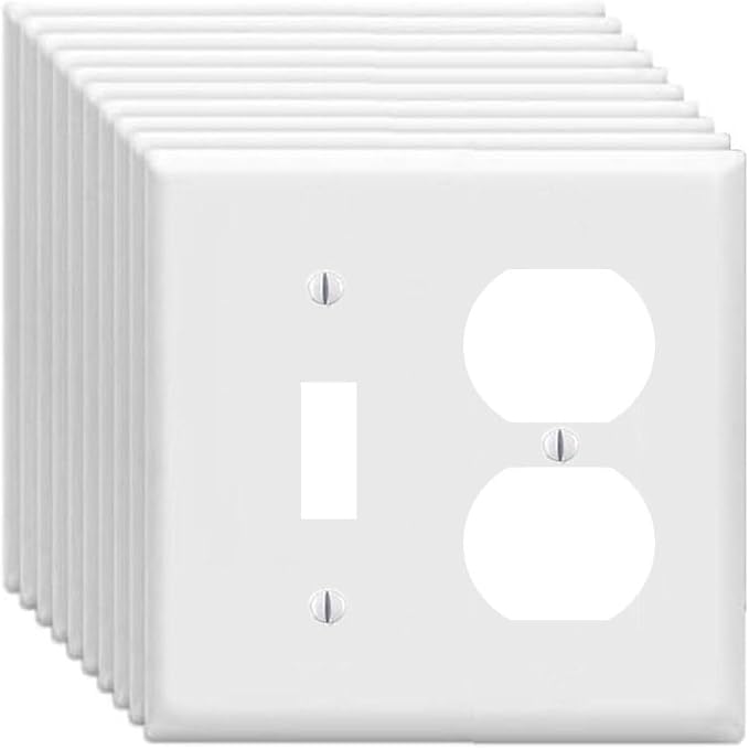 Duplex Outlet/Toggle Light Switch Wall Plates 2-Gang Switch Outlet Electrical by Unknown