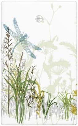 Wild Flower Dragonfly 1 Gang Blank Light Switch Cover Plates