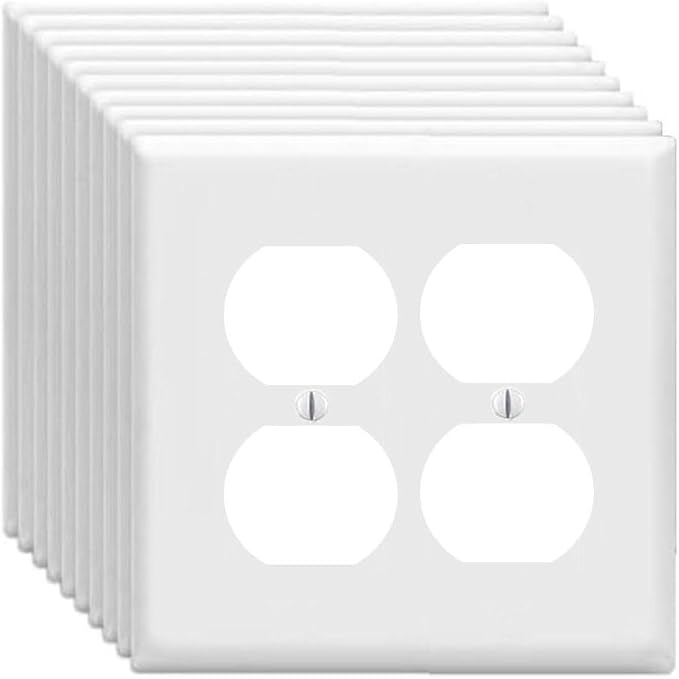 Duplex Outlet Cover Wall Plates 2-Gang Switch Outlet Electrical Cover Plate by Unknown