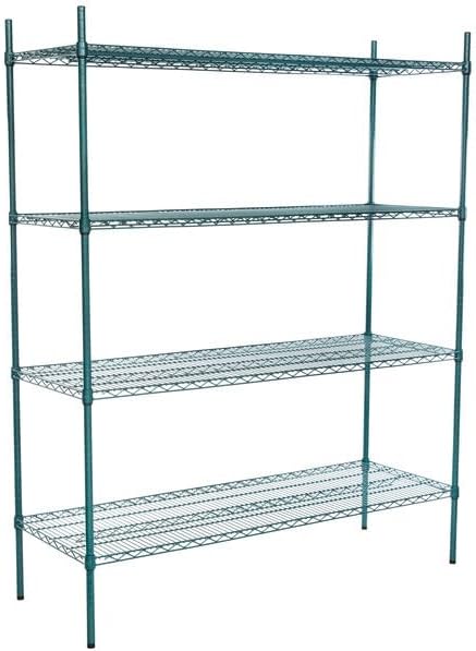 21" x 60" NSF Green Epoxy 4-Shelf Kit by Zedfire