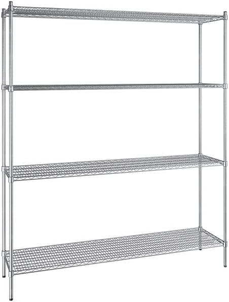 18" x 72" NSF Stainless Steel 4-Shelf Kit by Zedfire