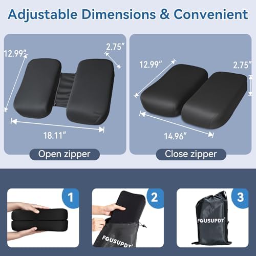 Adjustable Seat Cushion, Memory Foam Office Chair Cushion, Car Seat