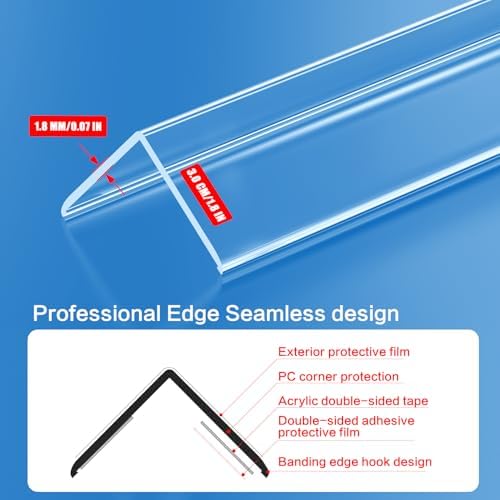 2PCS Clear Self-Adhesive Wall Corner Protectors,Corner Guards & Edge