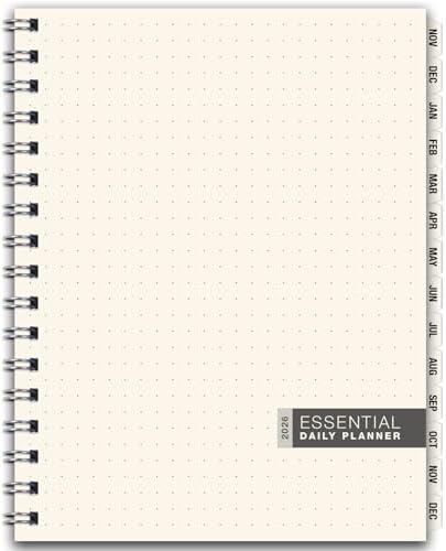ESSENTIAL 2026 Monthly & Weekly Planner with Tabs, 8.5"x11": 14 Months