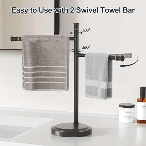 Hand Towel Holder Stand Towel Bar Hanger Oil Rubbed Bronze