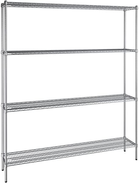 14" x 72" NSF Chrome 4-Shelf Kit by Zedfire