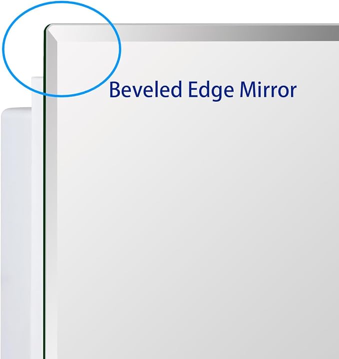 Bathroom Medicine Cabinet with Beveled Edge Mirrored Door 15 x 24 inch - Image 5