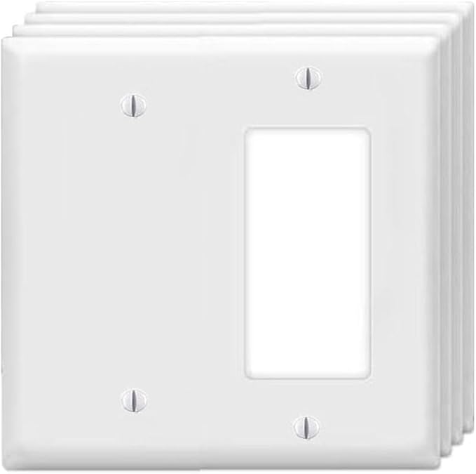 Decorator Rocker/Blank Wall Plates 2-Gang Switch Outlet Electrical Cover Plate by Unknown