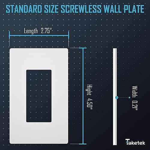 TAKETEK Screwless Decorator Wall Plate, Child Safe Outlet Cover