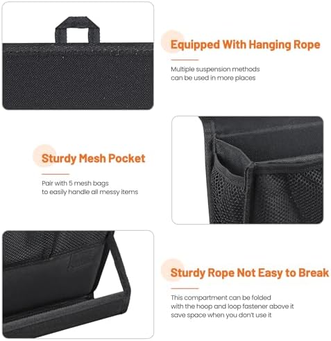 AKAYOK Bedside Caddy Hanging Bed Organizer Storage Bag Pocket with