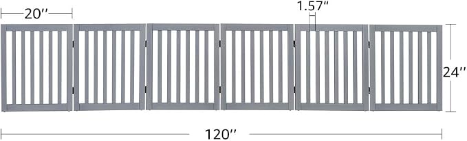 unipaws 120" Extra Wide Pet Gate, Free Standing Dog Gate - Image 7