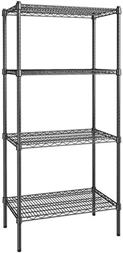 18" x 30" NSF Black Epoxy 4-Shelf Kit by Zedfire