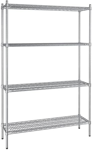 14" x 48" NSF Stainless Steel 4-Shelf Kit by Zedfire