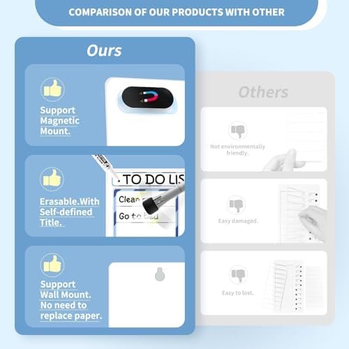 2 Pcs Chore Chart for Kids: Dry Erase My Chores Slider Chart, Magnetic