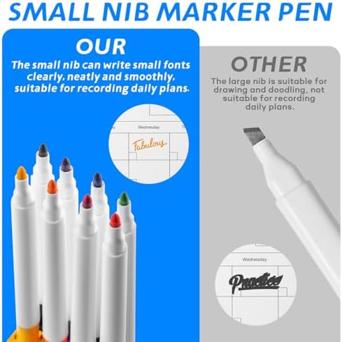 Dry Erase Calendar Whiteboard, 17" x 13" Magnetic Whiteboard Cork