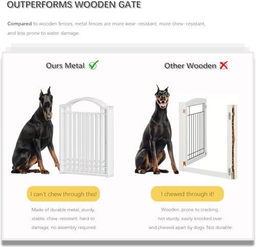 4NM Metal No Drilling Expandable Dog Gate, Extra Wide 192", Extra Tall