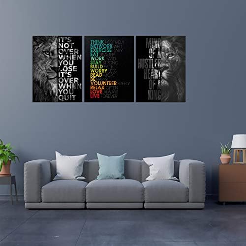 Motivational Office Wall Art Inspirational Canvas Wall Art Hustle