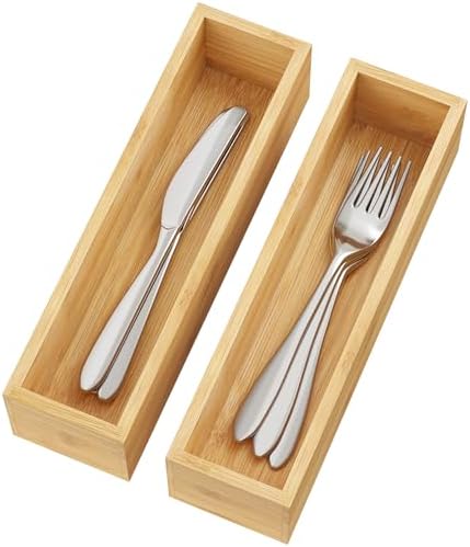 BAMEOS Kitchen Drawer Organizer,Small Silverware Drawer