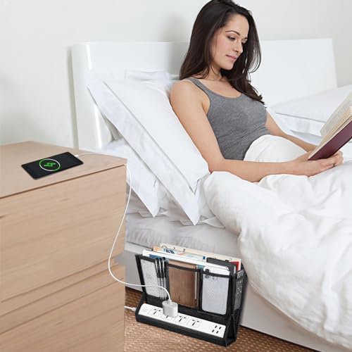 AKAYOK Bedside Caddy Hanging Bed Organizer Storage Bag Pocket with