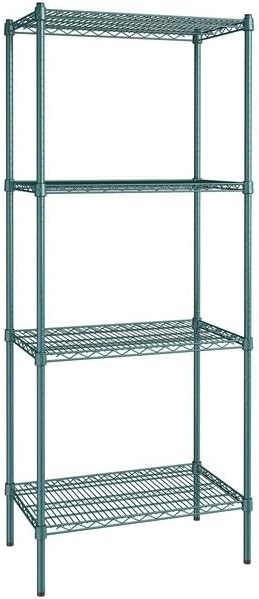 18" x 30" NSF Green Epoxy 4-Shelf Kit by Zedfire