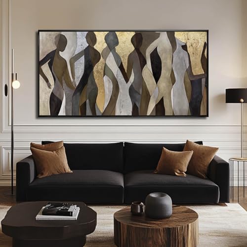 Artexist Figure Wood Wall Decor Neutral Wall Art Modern Poster