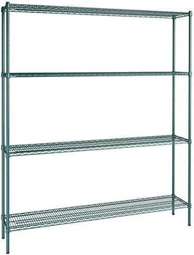14" x 72" NSF Green Epoxy 4-Shelf Kit by Zedfire