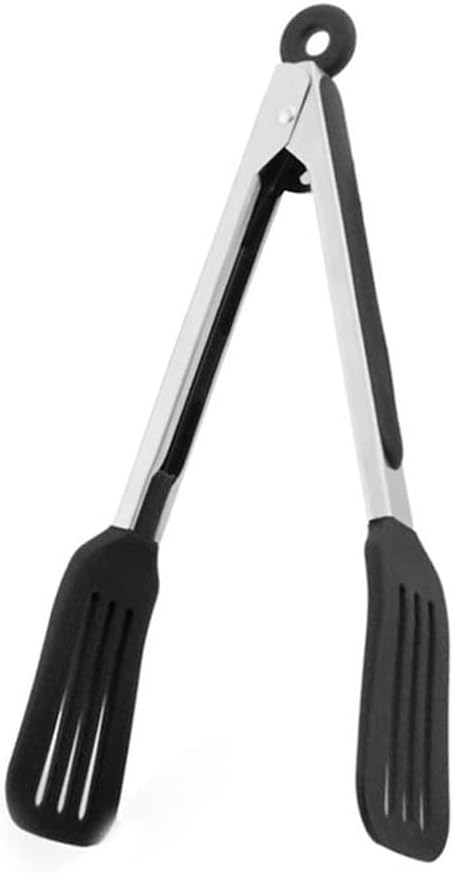 Cooking Tong 9 inches Stainless Steel Kitchen Silicone Serving Tong Heat - Image 7