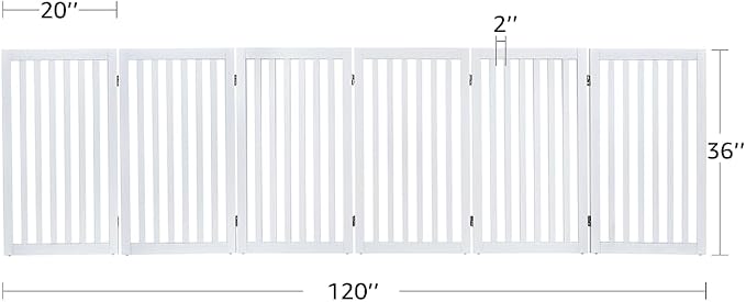 unipaws 120" Extra Wide Pet Gate, Free Standing Dog Gate - Image 7