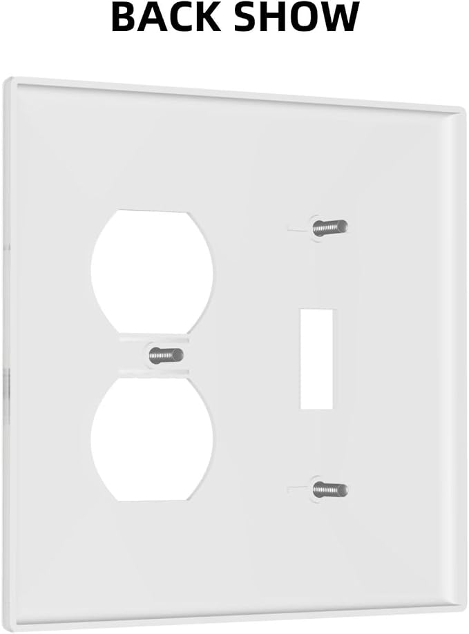 White Marble Abstract Luxurious Print Wallplates 1 Toggle 1 Duplex Switch Plate - Image 4