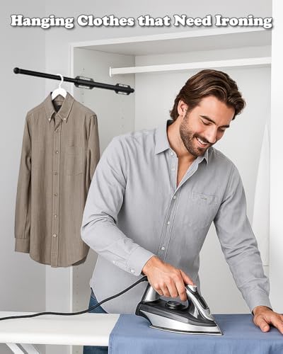 Valet Rod for Closet Pull Out, 12" Adjustable extending closet rod