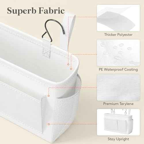 Lifewit Bedside Caddy Storage Organizer, Hanging Storage Bag for Bunk Bed