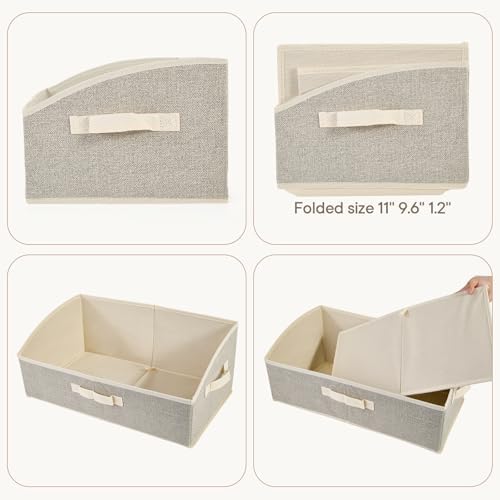 DAYARD Fabric Bins [1-Pack], Trapezoid Storage Bins with Handles