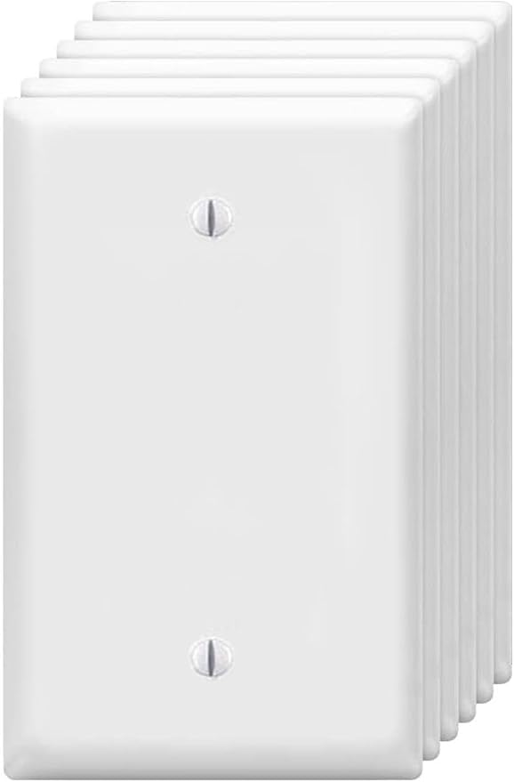 Blank Wall Plates 1-Gang blank Switch Outlet Electrical Cover Plate Unbreakable by Unknown
