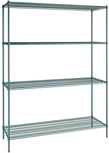 24" x 72" NSF Green Epoxy 4-Shelf Kit by Zedfire