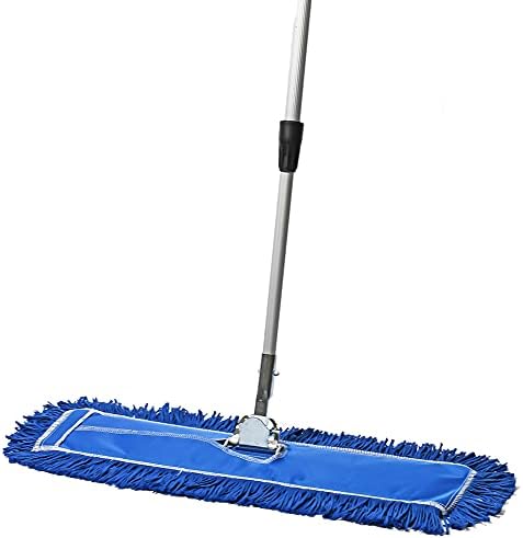 24 Inch Blue Commercial Dust Mop & Floor Sweeper with Extendable