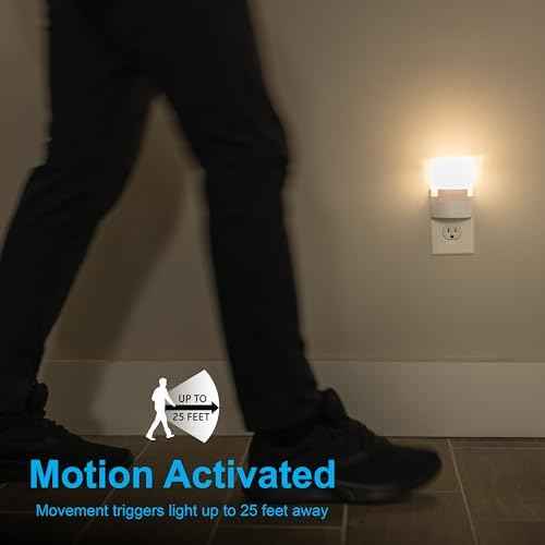 GE LED Motion Sensor Night Light, Plug into wall, 40 Lumens