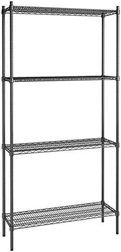 14" x 42" NSF Black Epoxy 4-Shelf Kit by Zedfire