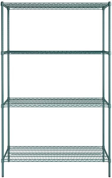 21" x 54" NSF Green Epoxy 4-Shelf Kit - Image 2