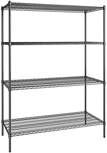 24" x 54" NSF Black Epoxy 4-Shelf Kit by Zedfire