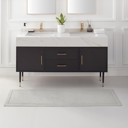 Arkwright 100% Cotton Bathroom Rug - High Absorbent Stylish Textured