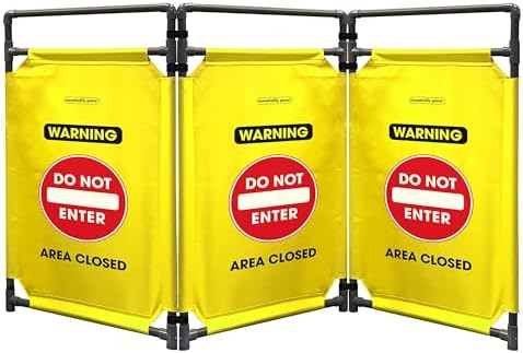 "Do Not Enter Foldable Safety Barricade | High Visibility Yellow