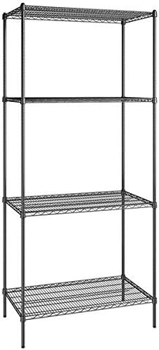24" x 42" NSF Black Epoxy 4-Shelf Kit by Zedfire