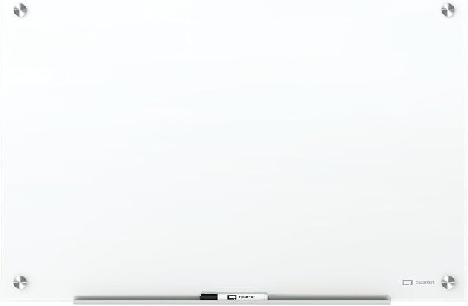 Quartet Dry Erase Board, Magnetic Whiteboard 24" x 18", Glass Board by Quartet