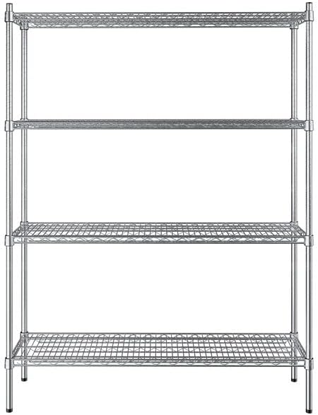 14" x 48" NSF Stainless Steel 4-Shelf Kit - Image 2