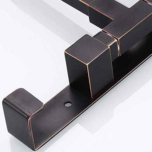 ELLO&ALLO Oil Rubbed Bronze Swing Out Towel Rack for Bathroom Holder Wall Mounted Towel Bars with Hook 3-Arm