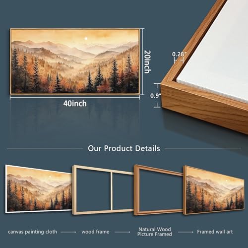 FUHAIHUA Wood Framed Canvas Wall Art For Living Room Wall Decor For