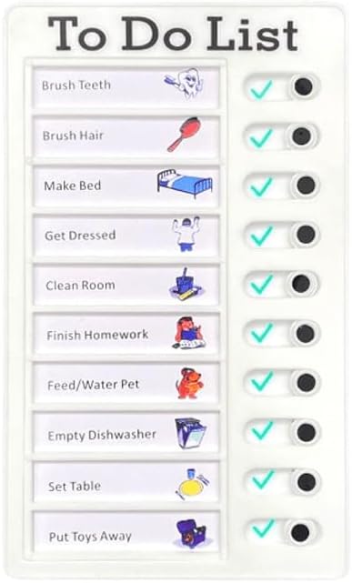 Chore Chart for Adults to do List My Chores Checklist Task Board Sliding by ZHU+IN+SY