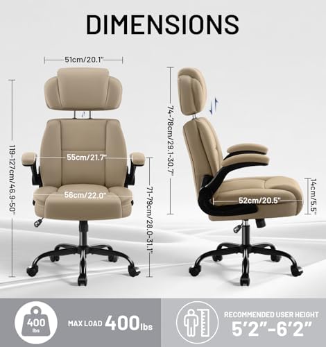 AreShark Ergonomic Office Chair with Lumbar Support, 400lbs Heavy Duty
