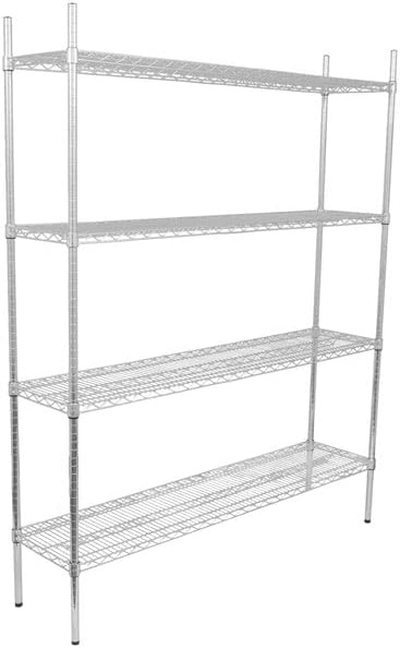 14" x 72" NSF Chrome 4-Shelf Kit by Zedfire