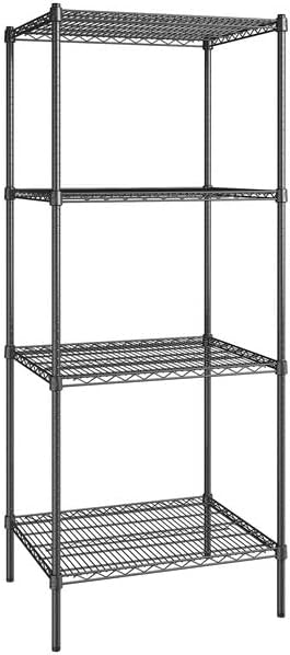 24" x 36" NSF Black Epoxy 4-Shelf Kit by Zedfire
